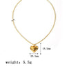 Wholesale Luxury Women's Jewelry Set With Earrings And Necklaces Rhombus Cut Heart Water Drop Bell Pattern 18K Goldplated Titanium Steel