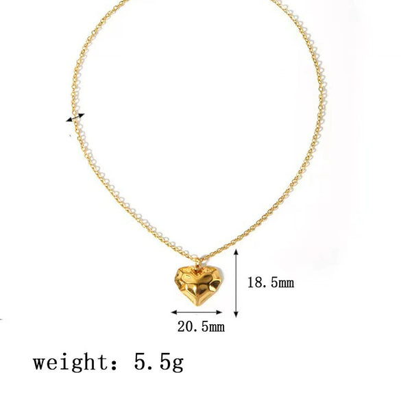 Wholesale Luxury Women's Jewelry Set With Earrings And Necklaces Rhombus Cut Heart Water Drop Bell Pattern 18K Goldplated Titanium Steel