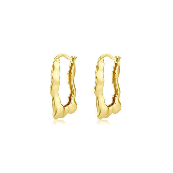 Wholesale Luxury Women's 925 Sterling Silver Geometric Retro Earrings With Electroplating
