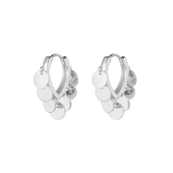 Wholesale Luxury Women's 925 Sterling Silver Geometric Retro Earrings With Electroplating