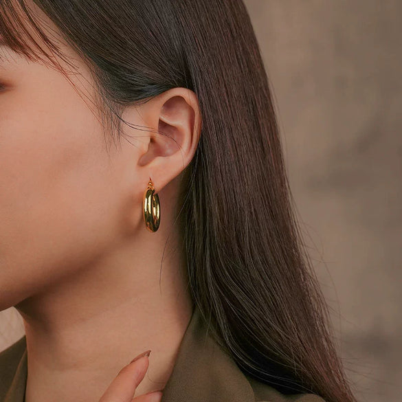 Wholesale Luxury Women's 925 Sterling Silver Geometric Retro Earrings With Electroplating