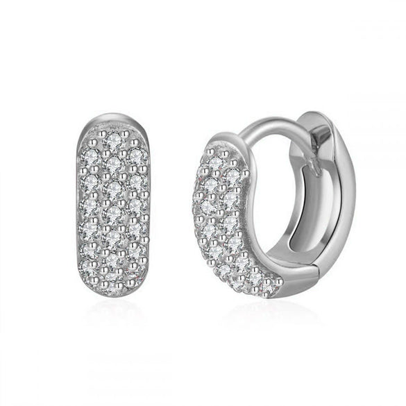 Wholesale Luxury Zircon Women's Copper Geometric Purely Handmade Earrings