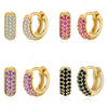 Wholesale Luxury Zircon Women's Copper Geometric Purely Handmade Earrings