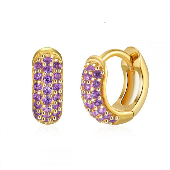Wholesale Luxury Zircon Women's Copper Geometric Purely Handmade Earrings