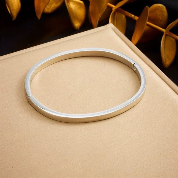 Wholesale Magnetic Czech Diamond Bracelet Titanium Steel Geometric Style Electroplated Unisex Jewelry