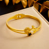 Wholesale Magnetic Czech Diamond Bracelet Titanium Steel Geometric Style Electroplated Unisex Jewelry