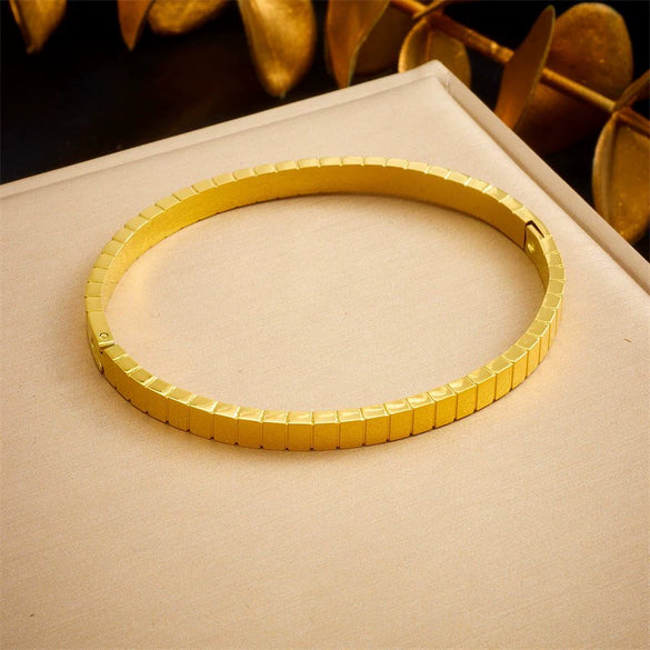 Wholesale Magnetic Czech Diamond Bracelet Titanium Steel Geometric Style Electroplated Unisex Jewelry