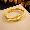Wholesale Magnetic Czech Diamond Bracelet Titanium Steel Geometric Style Electroplated Unisex Jewelry