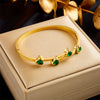 Wholesale Magnetic Czech Diamond Bracelet Titanium Steel Geometric Style Electroplated Unisex Jewelry