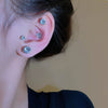 Wholesale Magnetic Zircon Geometric Earrings For Women With Electroplating Design