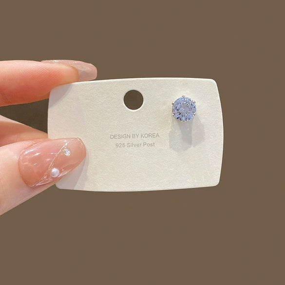 Wholesale Magnetic Zircon Geometric Earrings For Women With Electroplating Design