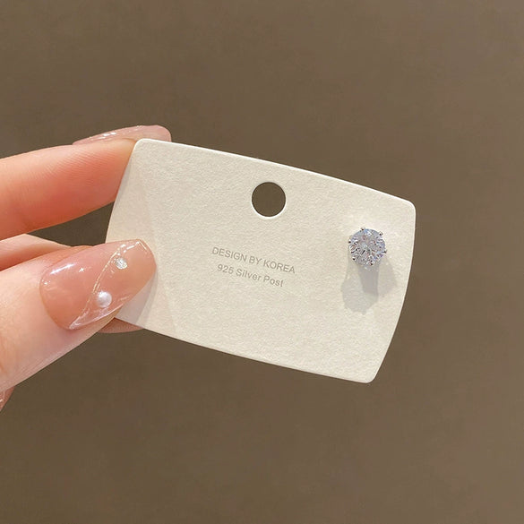 Wholesale Magnetic Zircon Geometric Earrings For Women With Electroplating Design