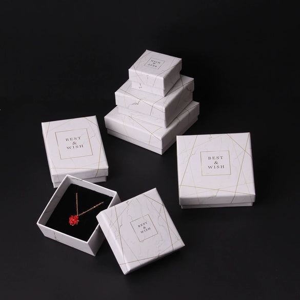 Wholesale Marble Style Jewelry Packaging Box Made Of Paper And Cardboard