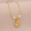 Wholesale Marine Animal Pendant Necklace With Imitation Pearl And Copper Material