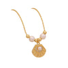 Wholesale Marine Animal Pendant Necklace With Imitation Pearl And Copper Material