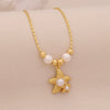 Wholesale Marine Animal Pendant Necklace With Imitation Pearl And Copper Material