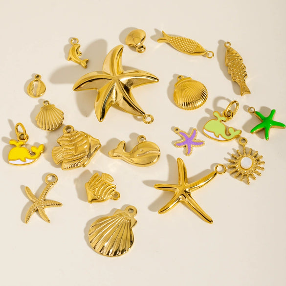 Wholesale Marine Animals Stainless Steel Pendant Jewelry With Electroplating Vacuum In Furnace Process