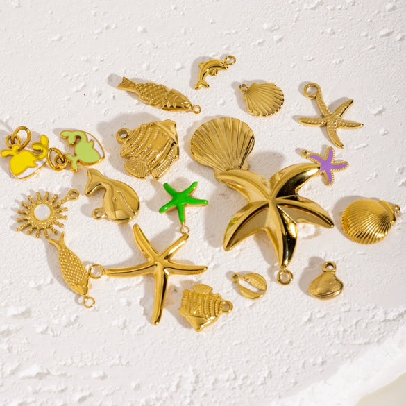 Wholesale Marine Animals Stainless Steel Pendant Jewelry With Electroplating Vacuum In Furnace Process