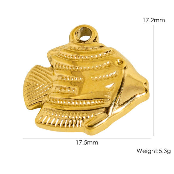 Wholesale Marine Animals Stainless Steel Pendant Jewelry With Electroplating Vacuum In Furnace Process