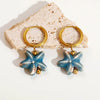 Wholesale Marine Earrings Stainless Steel Animal Shaped Niche Design Nonfading Earrings