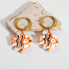 Wholesale Marine Earrings Stainless Steel Animal Shaped Niche Design Nonfading Earrings