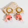 Wholesale Marine Earrings Stainless Steel Animal Shaped Niche Design Nonfading Earrings