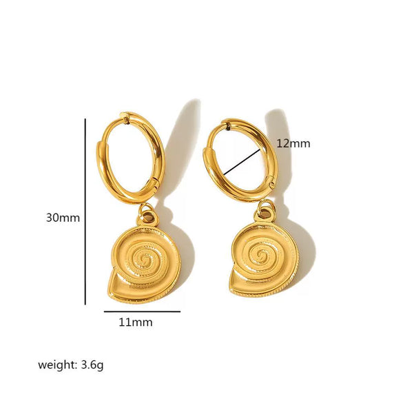 Wholesale Marine Element Animal Zodiac Stainless Steel 18K Gold Plated Starfish Earrings For Women