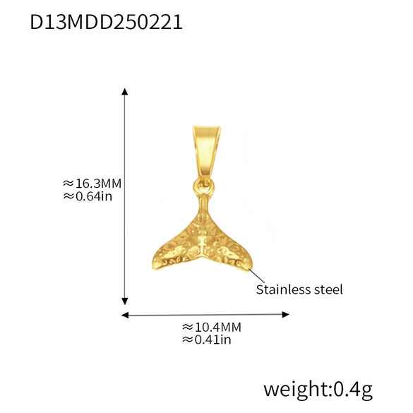 Wholesale Marine Series Stainless Steel Jewelry Accessories Pendant With Love And Heart Flower Pattern Electroplated Titanium Steel Necklace Pendant