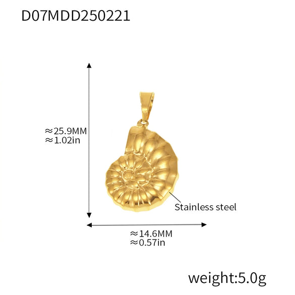 Wholesale Marine Series Stainless Steel Jewelry Accessories Pendant With Love And Heart Flower Pattern Electroplated Titanium Steel Necklace Pendant
