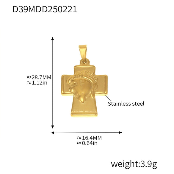 Wholesale Marine Series Stainless Steel Jewelry Accessories Pendant With Love And Heart Flower Pattern Electroplated Titanium Steel Necklace Pendant