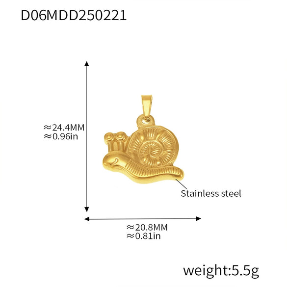 Wholesale Marine Series Stainless Steel Jewelry Accessories Pendant With Love And Heart Flower Pattern Electroplated Titanium Steel Necklace Pendant
