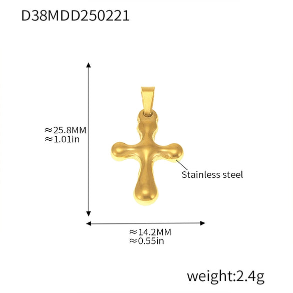 Wholesale Marine Series Stainless Steel Jewelry Accessories Pendant With Love And Heart Flower Pattern Electroplated Titanium Steel Necklace Pendant
