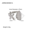 Wholesale Marine Series Stainless Steel Starfish Ring With Geometric Style And Electroplating Treatment For Women