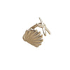 Wholesale Marine Series Stainless Steel Starfish Ring With 18K Gold Plating And Heart Pattern