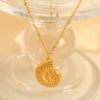 Wholesale Marine Series 316L Stainless Steel Necklace With Animal And Zodiac Pattern Electroplated Pendant For Women
