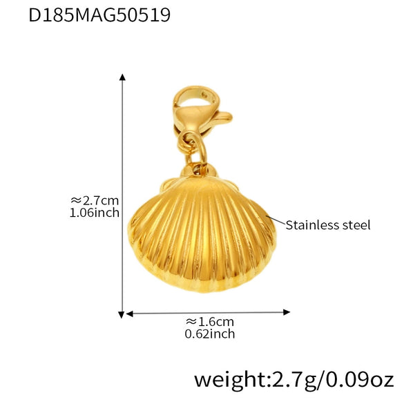 Wholesale Marine Style Octopus Shell Conch Clavicle Necklace Stainless Steel Titanium Steel Geometric Electroplated Summer Jewelry For Women