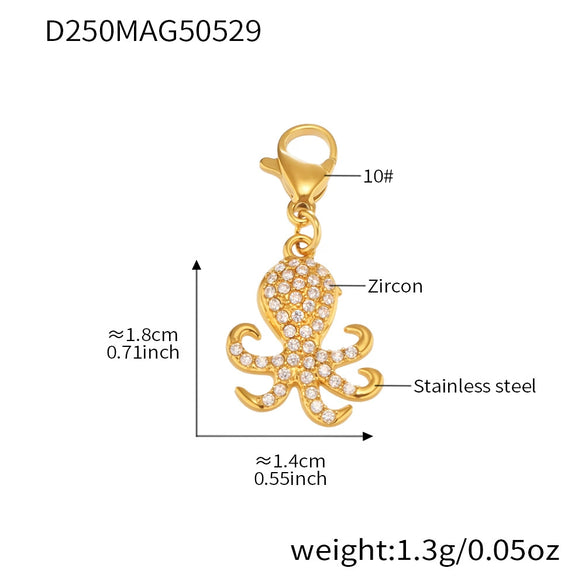 Wholesale Marine Style Octopus Shell Conch Clavicle Necklace Stainless Steel Titanium Steel Geometric Electroplated Summer Jewelry For Women