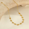 Wholesale Marine Style Stainless Steel Geometric Starfish Shell Clavicle Chain Necklace Jewelry Plated With 18K Gold