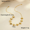 Wholesale Marine Style Stainless Steel Geometric Starfish Shell Clavicle Chain Necklace Jewelry Plated With 18K Gold
