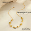 Wholesale Marine Style Stainless Steel Geometric Starfish Shell Clavicle Chain Necklace Jewelry Plated With 18K Gold