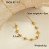 Wholesale Marine Style Stainless Steel Geometric Starfish Shell Clavicle Chain Necklace Jewelry Plated With 18K Gold