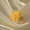 Wholesale Matte Retro Gold Stainless Steel Flower Opening Ring With Geometric Design And Electroplating For Women
