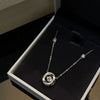 Wholesale M?bius Phantom Moon Geometric Style 925 Sterling Silver Electroplated Necklace For Women