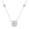 Wholesale M?bius Phantom Moon Geometric Style 925 Sterling Silver Electroplated Necklace For Women