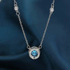 Wholesale M?bius Phantom Moon Geometric Style 925 Sterling Silver Electroplated Necklace For Women