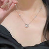 Wholesale M?bius Phantom Moon Geometric Style 925 Sterling Silver Electroplated Necklace For Women