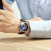 Wholesale Mechanical Watch Metal Case Genuine Leather Strap Round Dial Business Style For Men