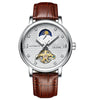 Wholesale Mechanical Watch Metal Case Genuine Leather Strap Round Dial Business Style For Men