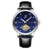 Wholesale Mechanical Watch Metal Case Genuine Leather Strap Round Dial Business Style For Men