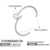 Wholesale Medieval Geometric Style 18K Gold Electroplated Natural Freshwater Pearl Open Bracelet Copper Jewelry Accessories
